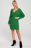 Moe M714 sweterkowa sukienka zielona-1