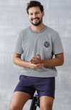 Italian Fashion Abril piżama męska szara
