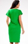 Infinite M302 sukienka midi zielona tył