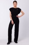 Stylove S339 czarny kombinezon z paskiem