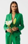 Stylowe S353 krótka marynarka zielona 