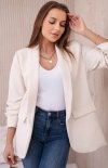 Marynarka z klapami elegancka beżowa-1