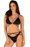 Obsessive Cobra Nive set czarny komplet bielizny 