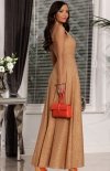 Długa brokatowa sukienka Paris złota