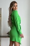 Elegancka sukienka marynarkowa zielona 242-13-4