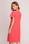 Stylove S392 sukienka o luźnym fasonie koralowa tył