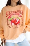 Oversizowa bluza damska Strawberry brzoskwinia-1