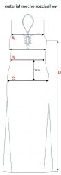 Makover metaliczna sukienka maxi srebrna K188 