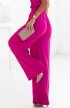 Ivon Verona szerokie spodnie z gumą różowe tył