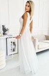 Elegancka sukienka szyfonowa maxi  248-04 tył