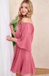 Urocza sukienka hiszpanka 0333 różowa tył
