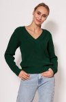 MKM SWE264 krótki sweterek damski ciemny zielony 
