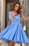 Elegancka błyszcząca sukienka błękitna 2215