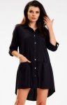 Awama A584 czarna koszulowa sukienka