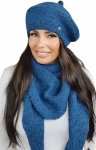 Zimowy beret damski Ofelia granatowy