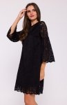 Stylove S380 koronkowa sukienka trapez czarna 