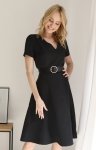 Czarna rozkloszowana sukienka damska Z375