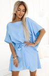 Numoco 287-36 SOFIA sukienka motyl z wiązaniem w pasie 