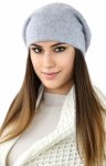 Cleo modny beret z angory szary
