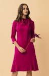Stylove S346 sukienka z wiązaniem przy szyi śliwkowa 