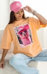 Oversizowy t-shirt damski lama