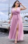 Elegancka sukienka szyfonowa maxi plus size 248-20