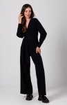 Bewear B272 kombinezon z dekoltem czarny 