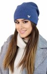 Kamea Lily wełniana czapka damska jeans