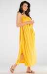 Awama długa letnia sukienka żółta A428