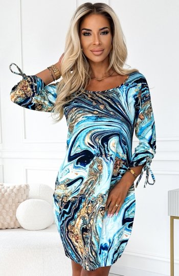Numoco 281-7 SOPHIE wygodna sukienka z kieszeniami oversize 