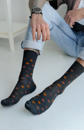 Milena 0125-132 Grochy skarpety męskie 