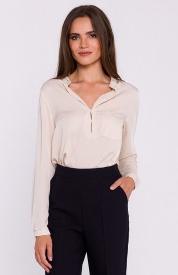 Stylove S375 bluzka z długimi rękawami beżowa 