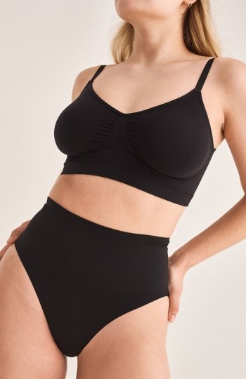 Gabriella S122 Shapewear Hi-Leg czarne figi damskie 
