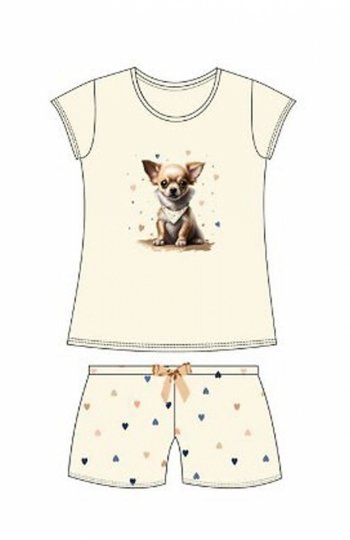 Cornette Young Girl 788/108 Chihuahua piżama dziewczęca 