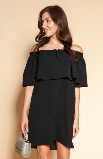 Krótka sukienka hiszpanka czarna SUK201