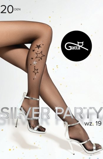 Gatta Silver Party wz.19 Lurex rajstopy damskie 