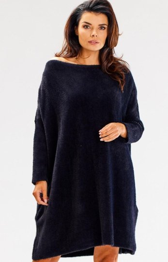 Awama A618 oversizowa sukienka sweterkowa