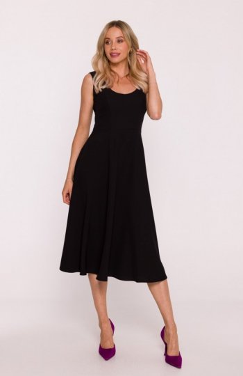 Stylove S424 sukienka rozkloszowana czarna 