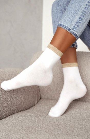 Milena 0200-200 ściągacz lurex skarpety damskie 