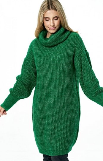Długi sweter damski z golfem M890