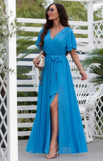 Elizabeth Vivien maxi sukienka niebieska intense