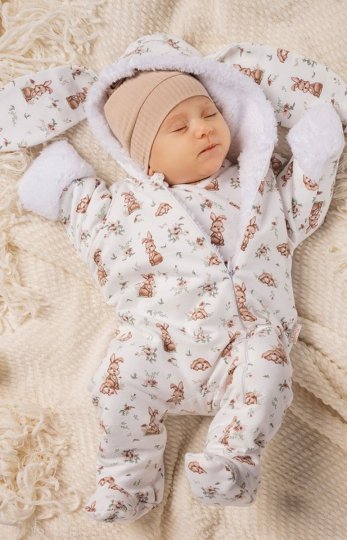 Ocieplany pajac dziecięcy króliczek