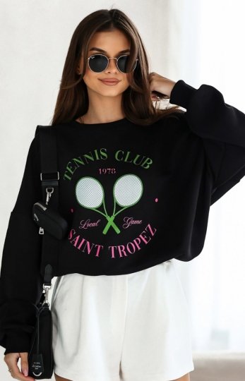 Oversizowa bluza damska Saint Tropez czarna
