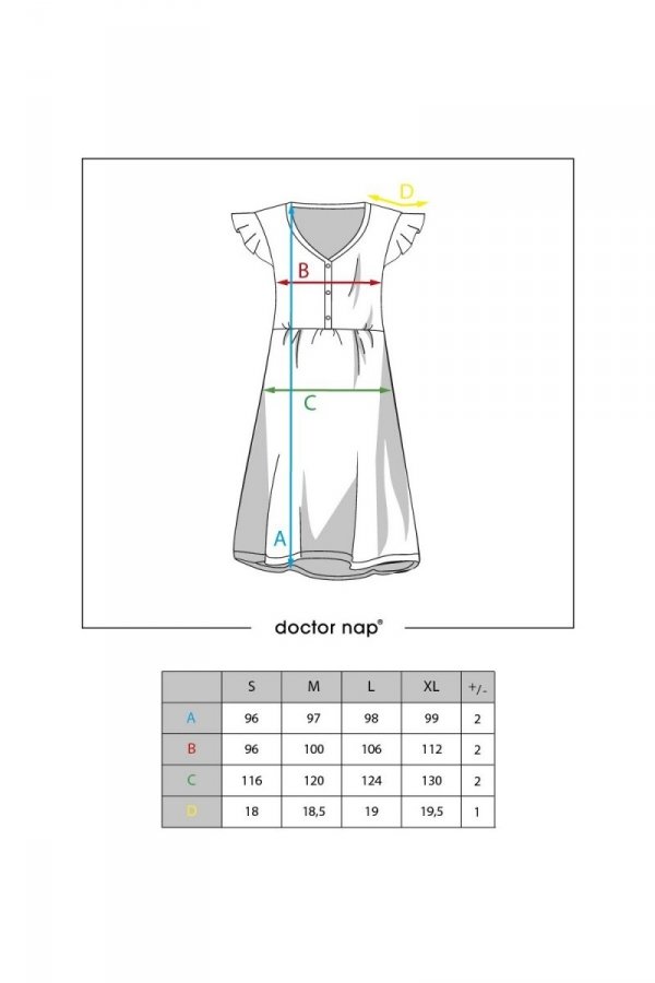 Doctor Nap TCB.9903/1 ciążowa koszula nocna tabela