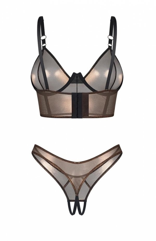 obsessive soranna top&amp;crotchless thong komplet damski tył