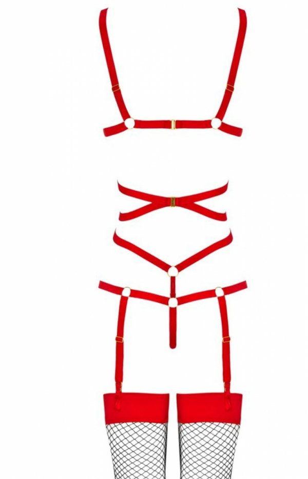 Thiara czerwone body z pończochami LivCo Corsetti-2