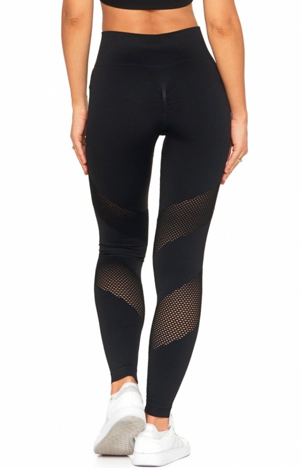 Moraj RDL3000-004 legginsy damskie push-up z wysokim stanem czarne tył