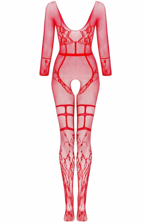 Beauty Night Lorna bodystocking czerwone-2
