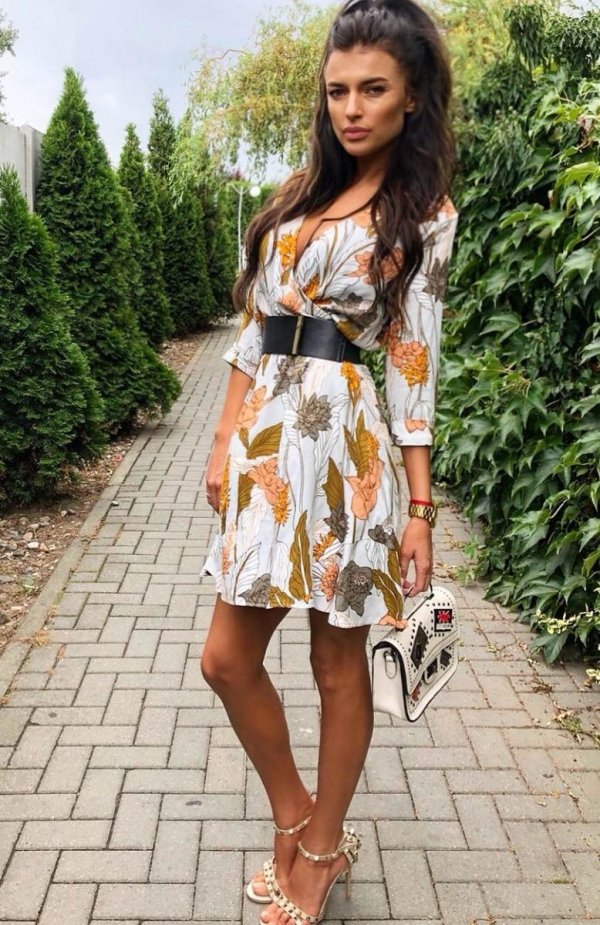 Lola boho sukienka zakładana w liście