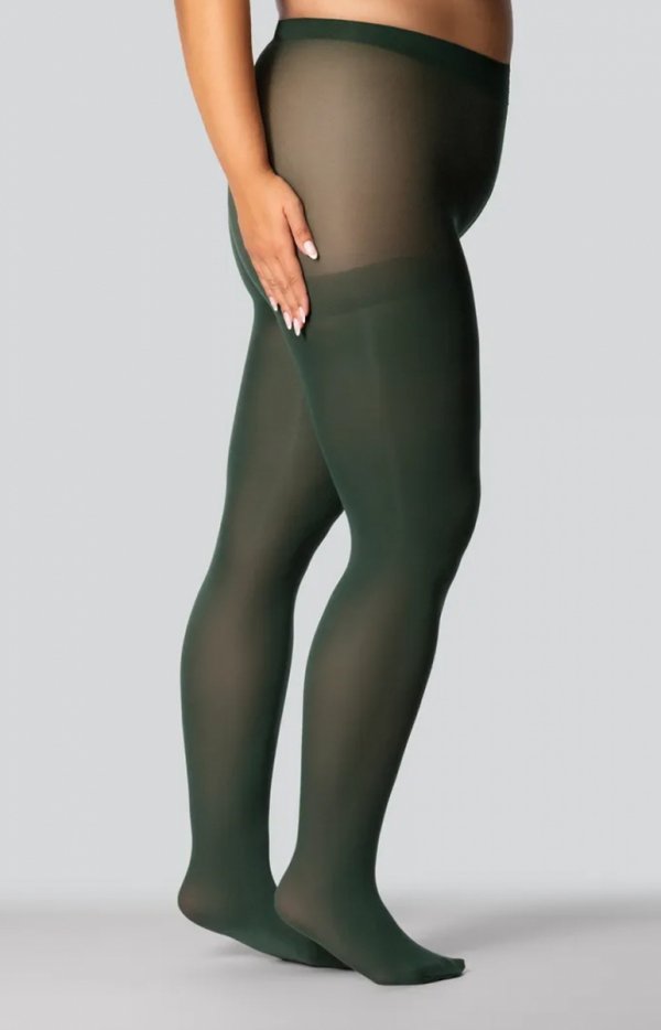 Mona Elizabeth rajstopy size plus 70 den zielony-1